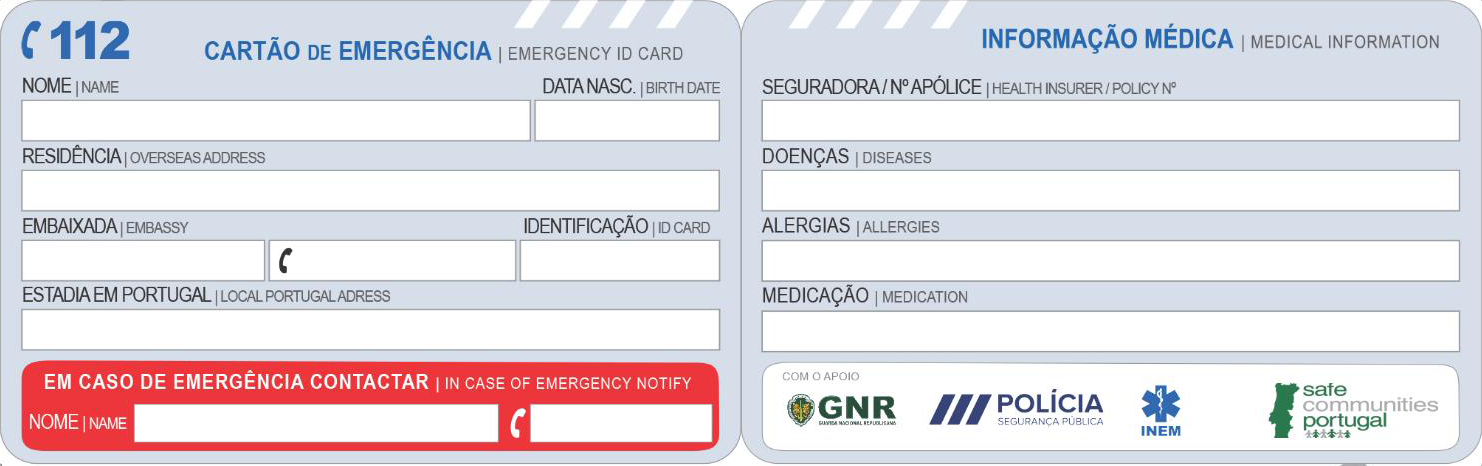 Emergency ID Card