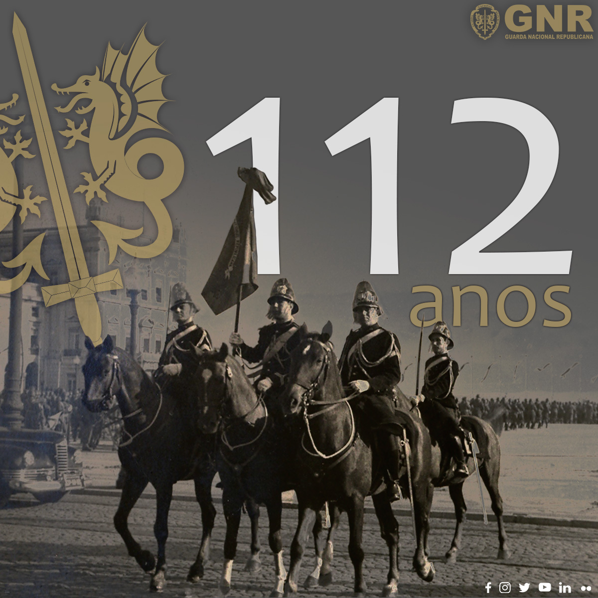 Foto de Cerimónia militar do 112.º aniversário da GNR