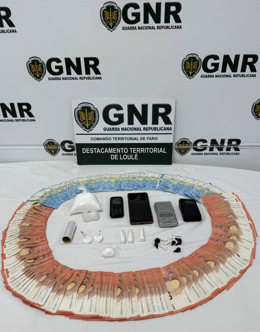 Quarteira – Detido por tráfico com mais de 1 100 doses de cocaína