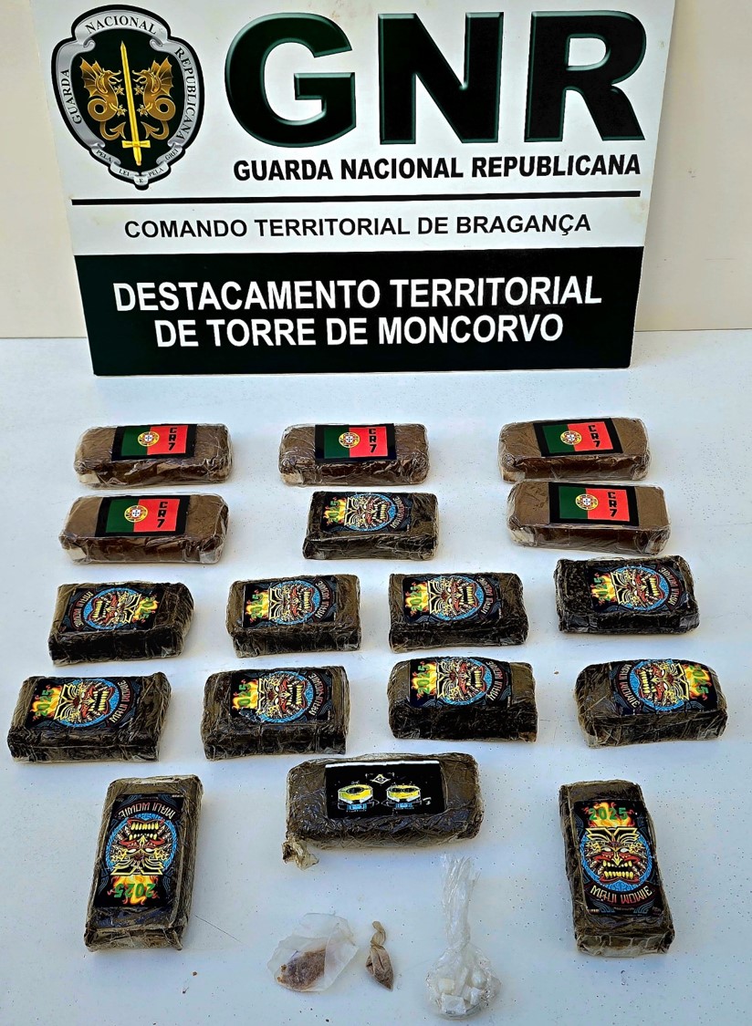
Freixo de Espada à Cinta – Dois detidos por tráfico com mais de 3 000 doses de haxixe


