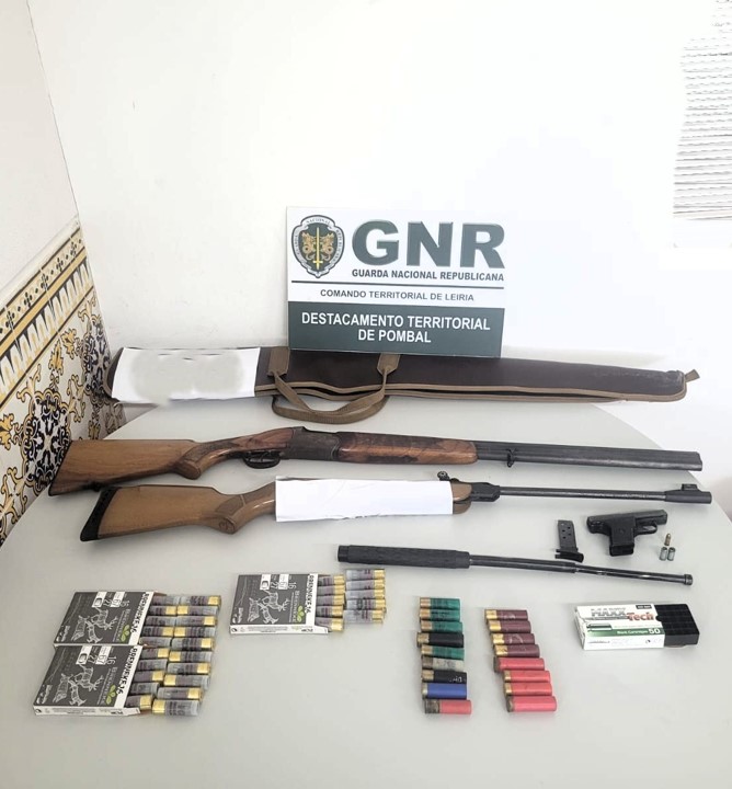 Pombal – Dois detidos por posse de arma proibida e ameaças