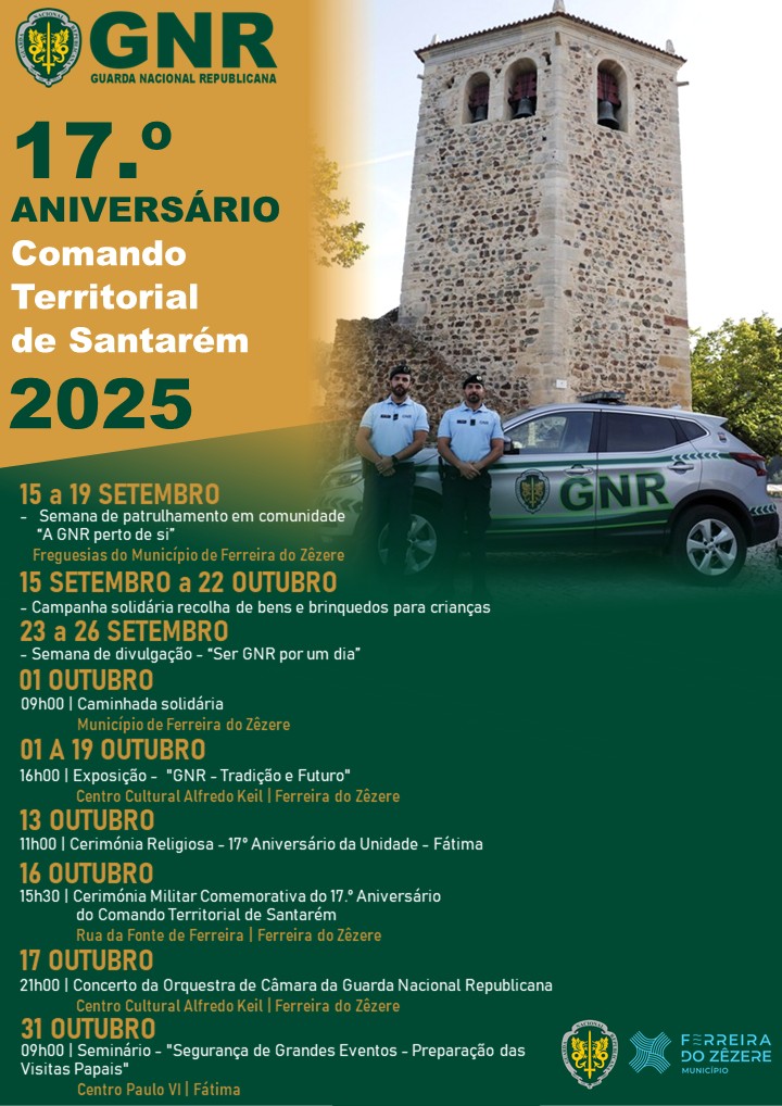 Santarém – Comemorações do 17.º Aniversário do Comando Territorial de Santarém