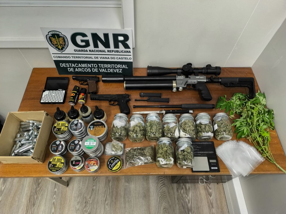 Arcos de Valdevez – Detido por tráfico de estupefacientes e posse de armas proibidas