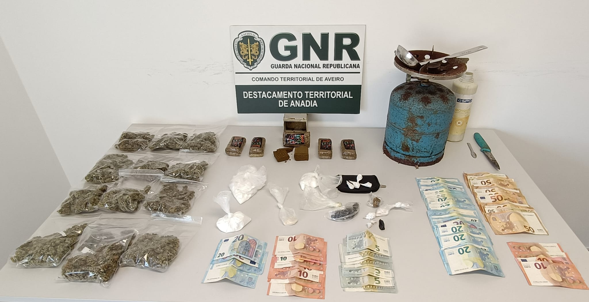 Mealhada – Detido por tráfico com mais de 1 800 doses de estupefacientes