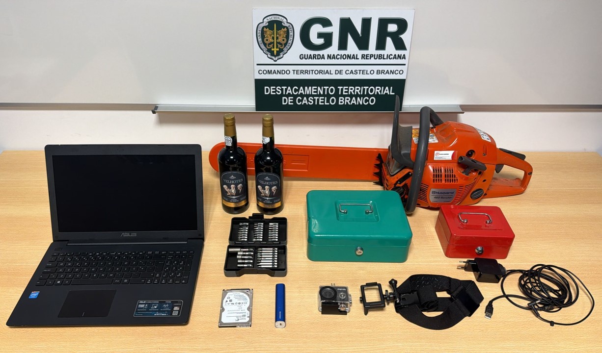 Castelo Branco – Arguido por furto e diverso material apreendido