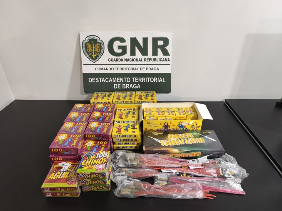 Braga – Apreensão de artigos de pirotécnicos