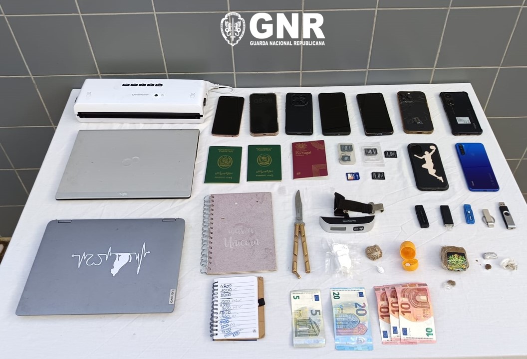 Odemira – Sete detidos e mais de 200 doses de produto estupefaciente apreendido