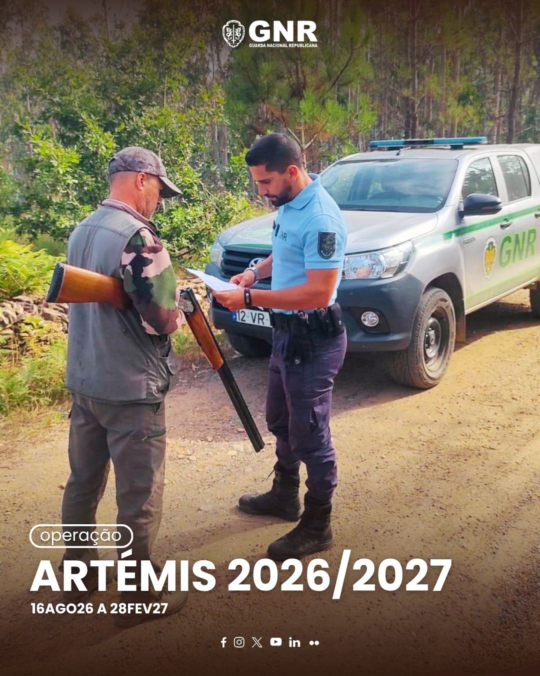 Foto de Operação “Artémis 2026/2027”- Fiscalização ao exercício da caça