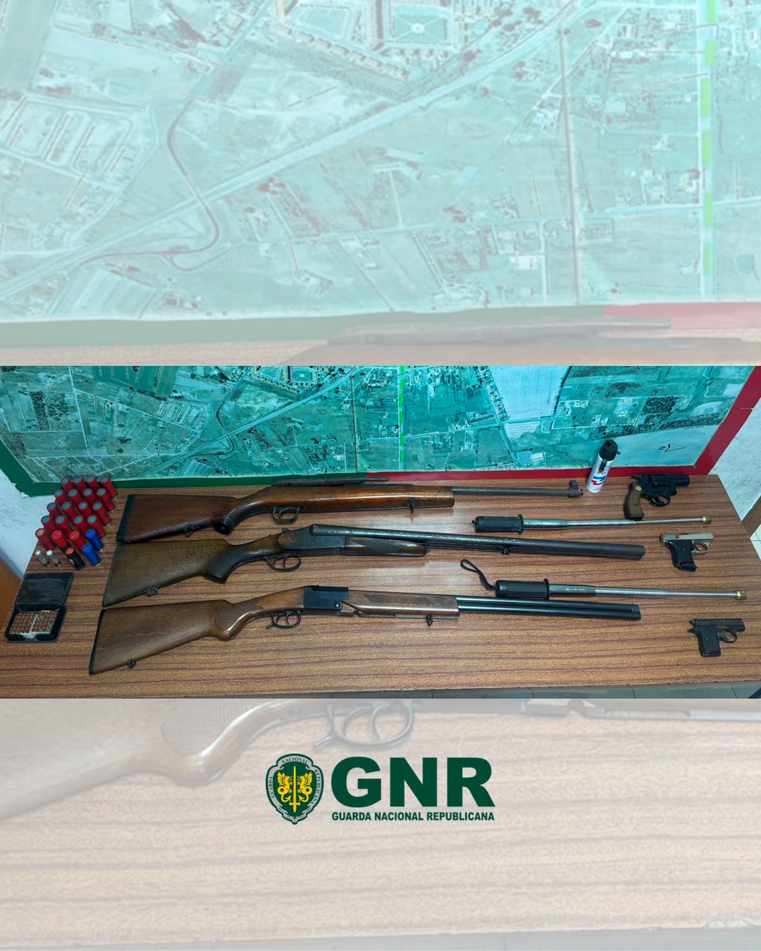 Pinhal Novo – Apreensão de armas de fogo em denuncia de violência doméstica
