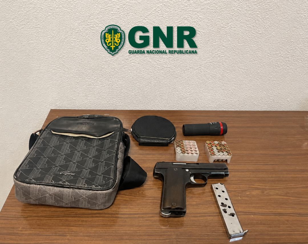 Vidigueira – GNR detém homem por posse ilegal de arma e apreende arma de fogo e munições